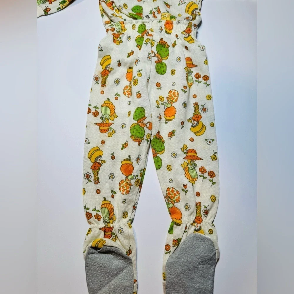 Vintage Carters Two Piece Snapable Footed Playsuit Size 12M